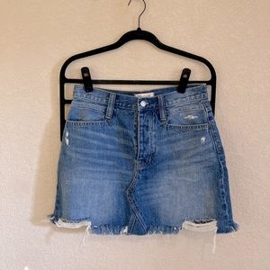 Madewell Rigid Denim A Line Mini Skirt 28